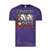 Cloud Purple i tackled 100 days of school baseball Vintage Tee - Zillion Design Studio