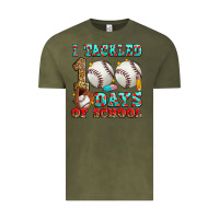 I Tackled 100 Days Of School Baseball Vintage Tee | Teevron