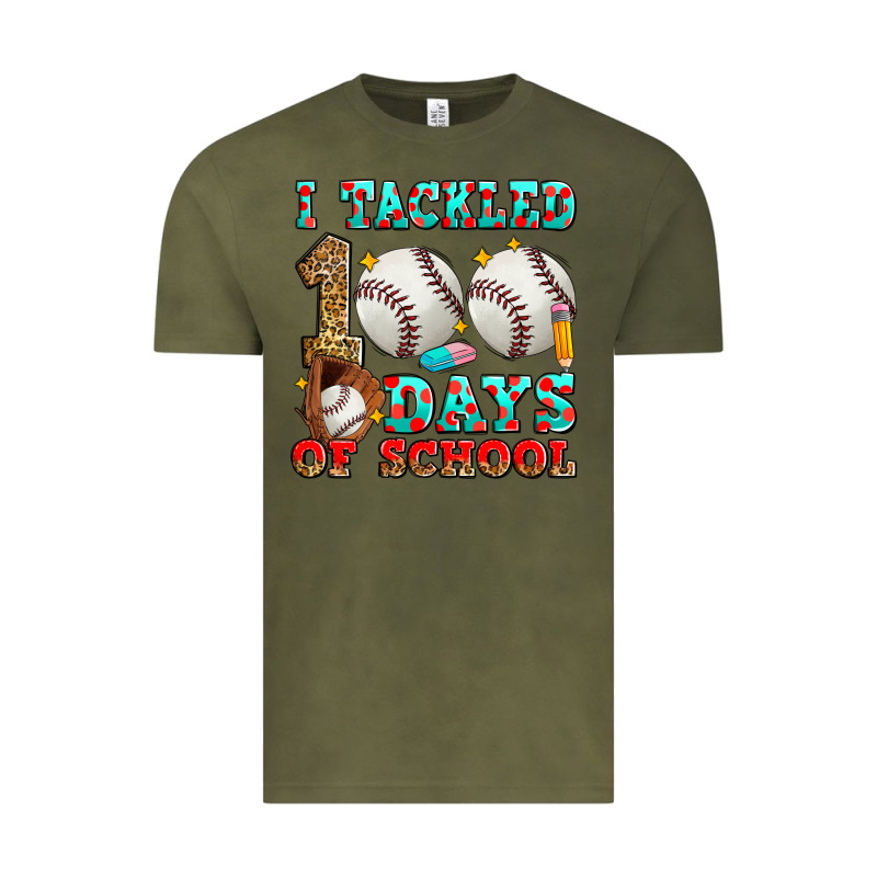 I Tackled 100 Days Of School Baseball Vintage Tee by Zillion Design Studio | Teevron