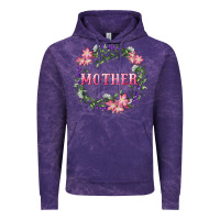 Cloud Purple mother with floral wreath Vintage Hoodie - RanaPortraitStore