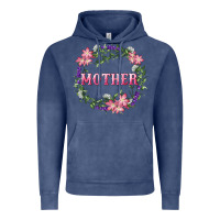 Vintage Denim mother with floral wreath Vintage Hoodie - RanaPortraitStore