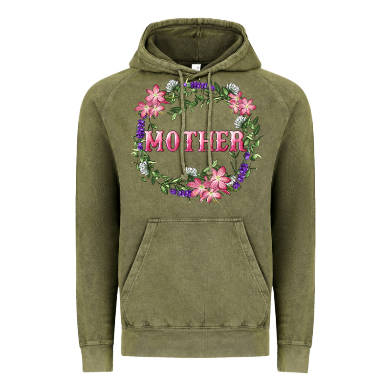 Mother With Floral Wreath Vintage Hoodie by RanaPortraitStore | Teevron