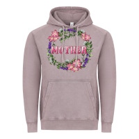 Vintage Zinc mother with floral wreath Vintage Hoodie - RanaPortraitStore