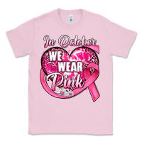 Bubblegum Pink in october we wear pink heart Classic Tee - JahusDesignShop