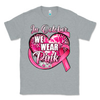 Heather Grey in october we wear pink heart Classic Tee - JahusDesignShop