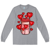 Heather Grey valentines day coffee Long Sleeve Tee - JahusDesignShop
