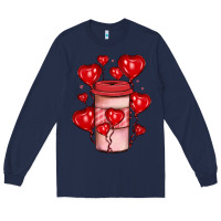 Navy valentines day coffee Long Sleeve Tee - JahusDesignShop