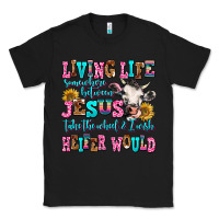 Black living life somewhere between jesus take the wheel Classic Tee - AdoDesignShop