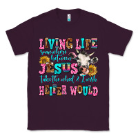 Plum living life somewhere between jesus take the wheel Classic Tee - AdoDesignShop
