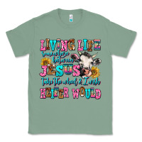 Sage living life somewhere between jesus take the wheel Classic Tee - AdoDesignShop