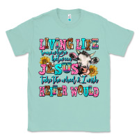 Seafoam living life somewhere between jesus take the wheel Classic Tee - AdoDesignShop