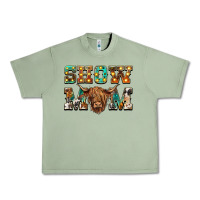 Oil Green show mom scottish cattle Urban Heavy Tee - BarkalooDesign