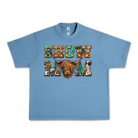 Pebble Blue show mom scottish cattle Urban Heavy Tee - BarkalooDesign