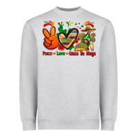 Heather Grey peace love cinco de mayo Heavyweight Sweatshirt - Zillion Design Studio