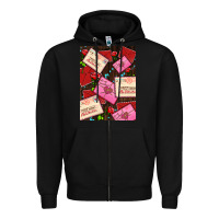 Black love letters with roses  air Zipper Hoodie - AdoDesignShop
