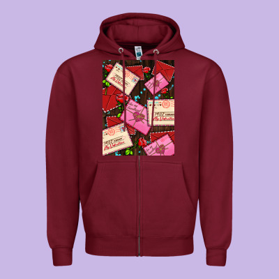 Love Letters With Roses  Air Zipper Hoodie Designed By Adodesignshop