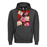 Charcoal Heather love letters with roses  air Zipper Hoodie - AdoDesignShop