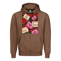 Chestnut love letters with roses  air Zipper Hoodie - AdoDesignShop