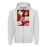 Dove Grey love letters with roses  air Zipper Hoodie - AdoDesignShop