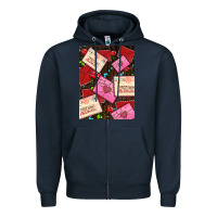 Navy love letters with roses  air Zipper Hoodie - AdoDesignShop