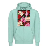 Seafoam love letters with roses  air Zipper Hoodie - AdoDesignShop