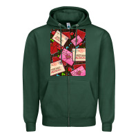 Sports Green love letters with roses  air Zipper Hoodie - AdoDesignShop