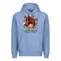 Colony Blue Camp Hair Dont Care Messy Bun Bbs Premium Hoodie - BundleAndBundleShop