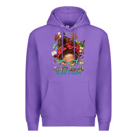Purple Camp Hair Dont Care Messy Bun Bbs Premium Hoodie - BundleAndBundleShop