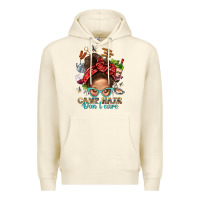 Sandshell Camp Hair Dont Care Messy Bun Bbs Premium Hoodie - BundleAndBundleShop