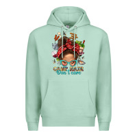 Seafoam Camp Hair Dont Care Messy Bun Bbs Premium Hoodie - BundleAndBundleShop