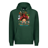 Sports Green Camp Hair Dont Care Messy Bun Bbs Premium Hoodie - BundleAndBundleShop