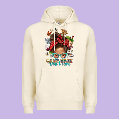 Camp Hair Dont Care Messy Bun Bbs Premium Hoodie Designed By Bundleandbundleshop