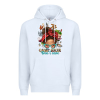 White Camp Hair Dont Care Messy Bun Bbs Premium Hoodie - BundleAndBundleShop