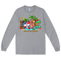 Heather Grey love dominican republic Long Sleeve Tee - AdoDesignShop