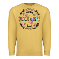 Antique Gold you are enough Premium Sweatshirt - MaliasSmallBusiness