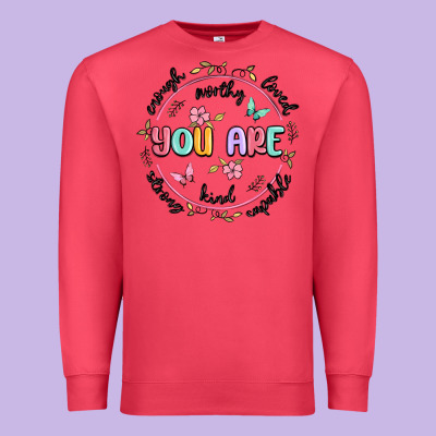 You Are Enough Premium Sweatshirt Designed By Maliassmallbusiness
