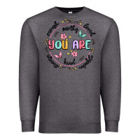 Charcoal Heather you are enough Premium Sweatshirt - MaliasSmallBusiness
