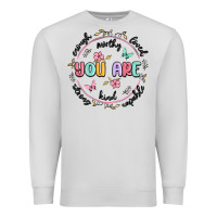 Dove Grey you are enough Premium Sweatshirt - MaliasSmallBusiness