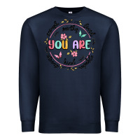 Navy you are enough Premium Sweatshirt - MaliasSmallBusiness