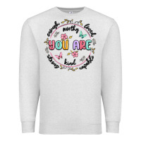 Oatmeal Heather you are enough Premium Sweatshirt - MaliasSmallBusiness