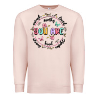 Pale Pink you are enough Premium Sweatshirt - MaliasSmallBusiness