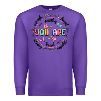 Purple you are enough Premium Sweatshirt - MaliasSmallBusiness