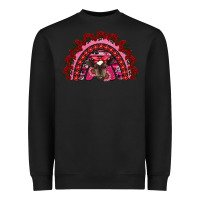 Black valentine's day baby cow rainbow Heavyweight Sweatshirt - RanaPortraitStore
