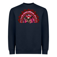 Navy valentine's day baby cow rainbow Heavyweight Sweatshirt - RanaPortraitStore