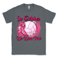 In October We Wear Pink Breast Cancer Valleybal Classic Tee | Teevron
