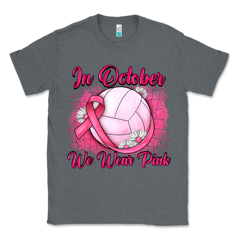In October We Wear Pink Breast Cancer Valleybal Classic Tee by JahusDesignShop | Teevron
