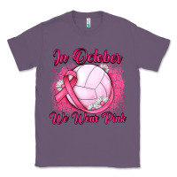 Lavender in october we wear pink breast cancer valleybal Classic Tee - JahusDesignShop