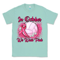 Seafoam in october we wear pink breast cancer valleybal Classic Tee - JahusDesignShop