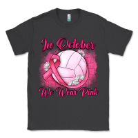 Smoke in october we wear pink breast cancer valleybal Classic Tee - JahusDesignShop