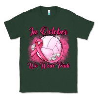 Sports Green in october we wear pink breast cancer valleybal Classic Tee - JahusDesignShop